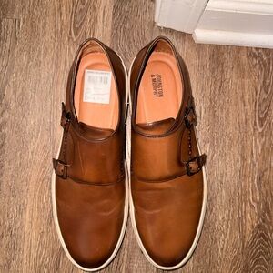 Johnston & Murphy Tan Brown Double Monk Strap Sneakers